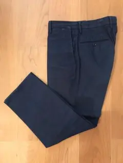 定価4.3万！インコテックス SLIM FIT 織柄コットンスラックス 46