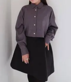 美品 cavori シャツ グレー