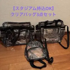 【スタジアム持込OK】クリアバッグ　ビニールバッグ2点＆リュック　3点セット