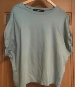 Squady くすみブルー ドルマンスリーブルーズフィットTシャツ
