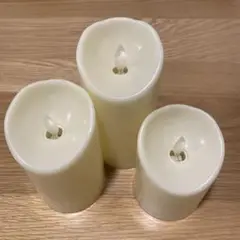 アイボリー LEDキャンドル 3個セット