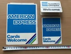 アメリカンエクスプレス：店舗用両面カードステッカー2枚セット+おまけ