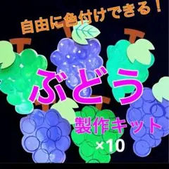 ぶどう　色付け　製作キット　秋　保育　高齢者　壁面　クラフト