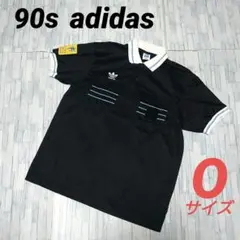 90s adidasワンポイントゲームシャツ　ポロシャツ　ヴィンテージ Oサイズ