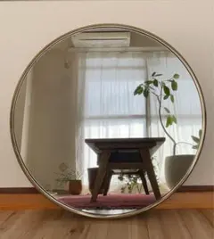 【美品】zara homeゴールドオーバル壁掛けミラー イレギュラー ウォールミラー（大） | Zara Home 日本/Japan