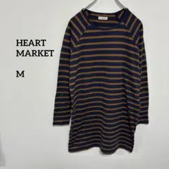 HEART MARKET ボーダーチュニック ロンT M 薄手　秋　c053③