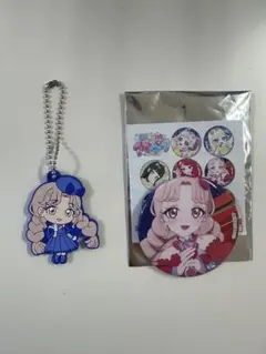 ひみつのアイプリ　たまき　缶バッチ　ラバーマスコット　キーホルダー