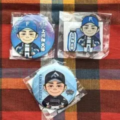 北海道日本ハムファイターズ　上川畑大悟選手 缶バッジ　アクリルスタンド