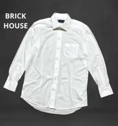美品　BRICK HOUSE ブリックハウス　ビジネス　シャツ　ストレッチ　白