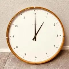 英国 ブランド IN HOUSE 壁掛け時計 40cm ナチュラルウッド ガラス 英国 ブランド IN HOUSE 壁掛け時計 40cm ナチュラルウッド
