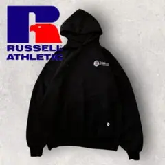 【ラッセルアスレチック】無地パーカー　黒　L メキシコ 90s 美品 p