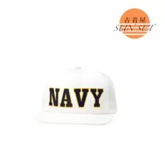 80s 米国製 NAVY ビンテージ トラッカー キャップ ミリタリー プリント