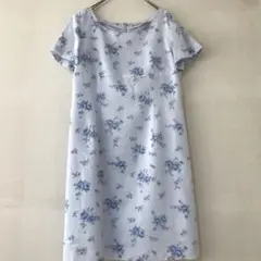 アリスバーリー　ワンピース　花柄　膝丈　半袖　上品　L