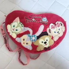 ハート型キャラクターショルダーバッグ　ダッフィ