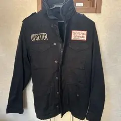 UPSETTER ブラック ミリタリージャケット