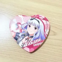 アイドルマスター　ハート型缶バッジ　四条貴音　アイマス