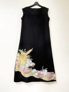 着物 リメイク 留袖 ロングワンピース ドレス 華やか ハンドメイド