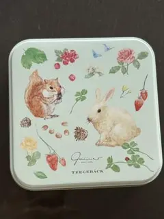 TEEGEBÄCK 空き缶 (リスとウサギ)