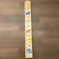 動物モチーフ 木製身長計 150cm