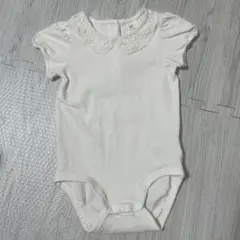 H&M レース付き襟 ボディスーツ 12-18M