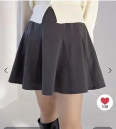 ハイウエストフレアミニスカート Heather