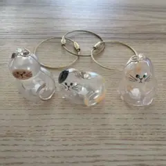 けだまだま 猫型カプセルトイ 3個セット 海外輸入品