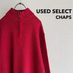 【SALE】古着 “CHAPS” Half Zip Sweater (red)