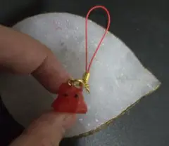 【ハンドメイド】メンダコ キーホルダー 赤
