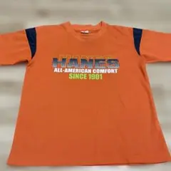 Hanes オレンジ Tシャツ 半袖 150 男の子 キッズ ヘインズ