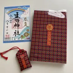 ファミリア 御朱印帳 赤チェック 御朱印 お守り
