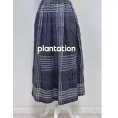 美品 製品洗い【plantation】シワ加工 コットンウール