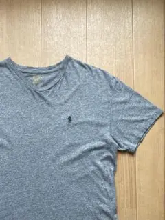 ラルフローレンVネック Tシャツ　色:グレー Sサイズ
