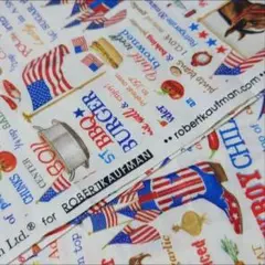 ■USAコットン＊ロバートカフマン＊英字＊馬＊110×37cm