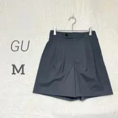 【GU】極美品✨センタープレス ストレッチ タックハーフパンツ 伸縮素材 着回し