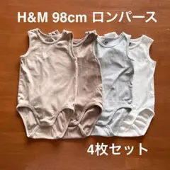 H&M 98cm ロンパース 4枚セット タンクトップ ノースリーブ
