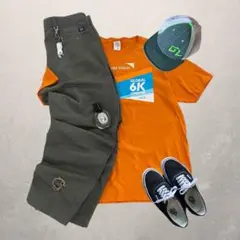 c-boy style(No.209)アメカジコーデ オレンジ×カーキ L