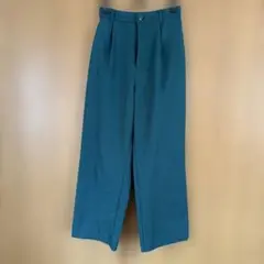 ハニーズ　スラックス　ダークグリーン ワイドレッグ　ワイドパンツ