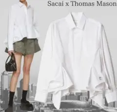定価12万円 Sacai × Thomas Mason 24SS シャツ