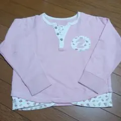 ピンク フラワープリント トレーナー 2歳用