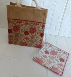 ジュートバッグ　ウィリアムモリス　デコパージュ　ハンドメイド＆ペーパーナプキン