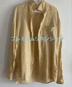 425062 プレミアムリネンシャツ　長袖　XL メンズ　夏　UNIQLO