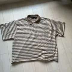 puritan ストライプ ポロシャツ XL