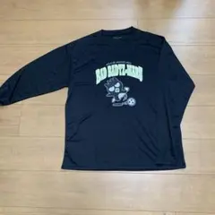 バッドばつ丸　長袖スポーツTシャツ　BK L