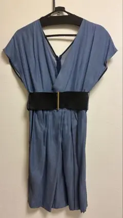 【新品】mallaノースリーブワンピース ウエストベルト付