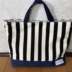 ボーダー柄　レッスンバッグ　手提げバッグ　入学　入園