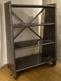 DULTON 4 TIER TAPERED METAL SHELF RAW