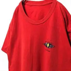 ブライトデザインコントラクション ロゴ Tシャツ レッド 赤 古着