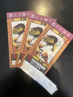 特定日2,548円も使用可 半額 大江戸温泉 浦安 万華鏡 チケット 3枚セット