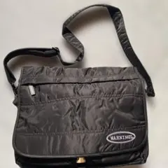 WARNING ショルダーバッグ　多機能 黒のメッセンジャーバッグ
