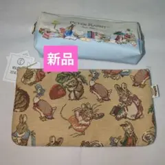 セール　新品　ピーターラビット　ポーチ　ゴブラン織　郵便局　ロングポーチ